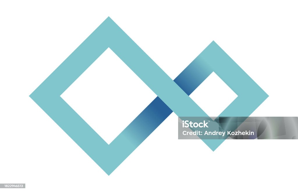 Abstract Infinity Sign Infinity Loop Symbol In Flat Style With Shadows ...