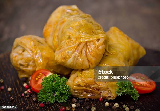 Stuffed Cabbage Rolls Stock Photo - Download Image Now - Cabbage, Close-up, Crockery