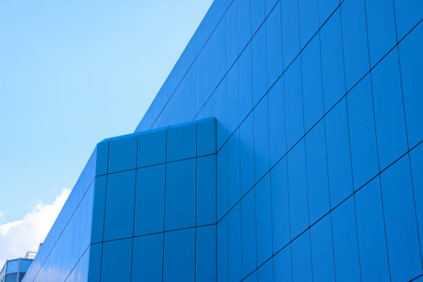 Blue walls against the blue sky