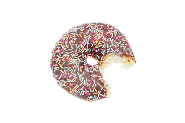 istock Donut with chocolate glaze and bite isolated 182304364
