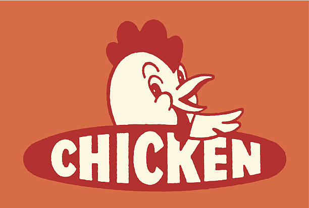 Chicken Sign Chicken Sign chicken meat illustrations stock illustrations