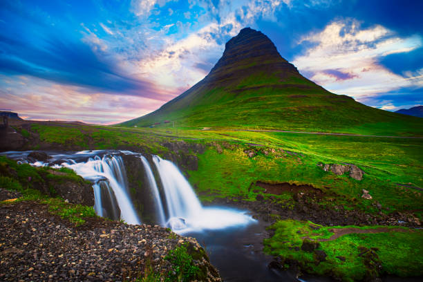 istock Kirkjufell mountain and waterfall 1823152355