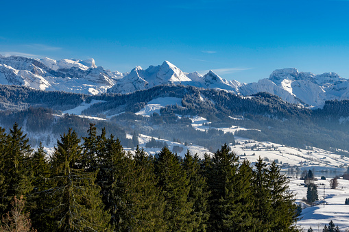 Mountain range in the Austrian tourist region Dachstein. High quality photo