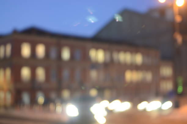 istock Blur view of night city 1823304989