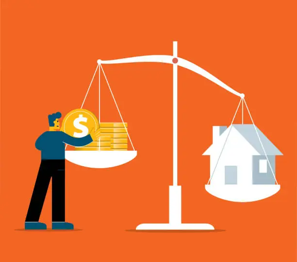 Vector illustration of Investment in real estate