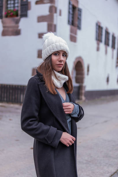 istock Tourist in black jacket explores Navarra. 1823323127