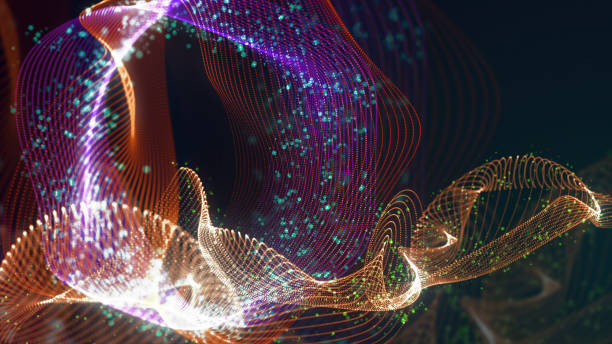 istock 3D rendering of abstract structure of intertwined dots 1823323143