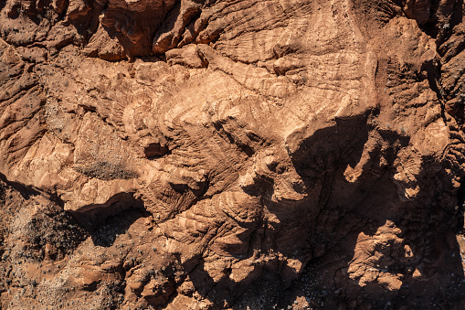 Drone view of rock formations near Valley of Fire National Park