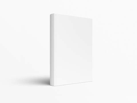 Empty Book Template on White Background