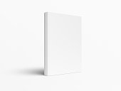 Empty Book Template on White Background