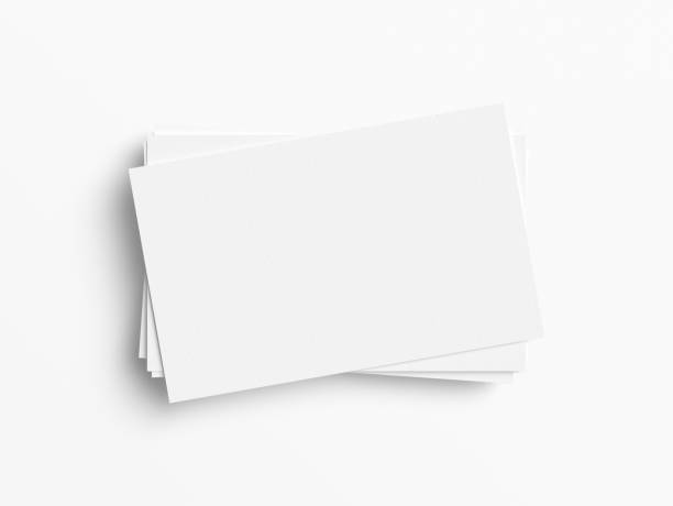 istock Stack of business cards on White Background 1823420806