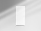 Blank vertical 4x9 ratio menu card mockup