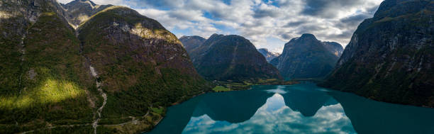 istock Lovatnet Lake Norway Stryn Vestland county, Panorama 1823438452