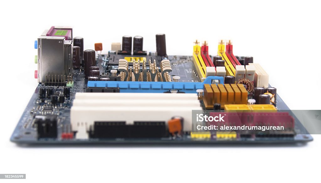 Computador Motherboard - Foto de stock de Amarelo royalty-free