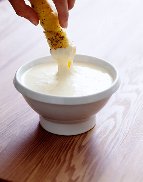Cheese dip stock photo