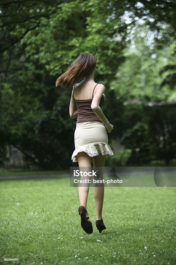 Menina de Running - Royalty-free Adolescente Foto de stock