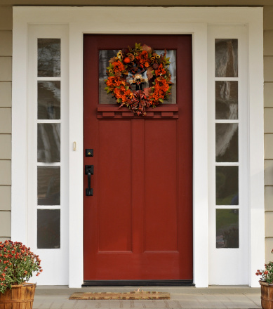 Front door at Harvest time.FOR MORE HOUSES AND DOORS (CLICK