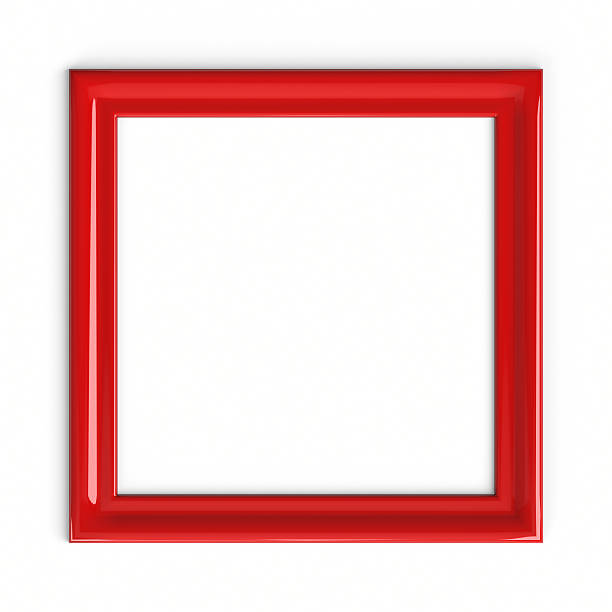 plástico vermelho moldura de quadro - isolated on red fotos imagens e fotografias de stock