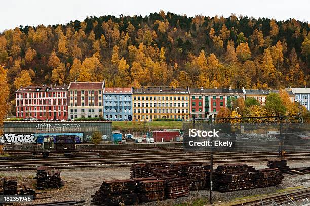 주택 철도 트랙을 따라 오슬로에 대한 스톡 사진 및 기타 이미지 - 오슬로, 0명, 가을