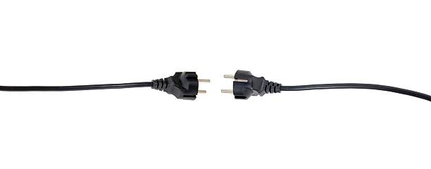 istock Ttwo black electric cable isolated 182353033
