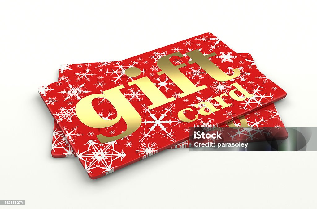 Christmas/Winter Gift Cards Christmas/Winter Gift Cards. Christmas Sale Concept. 3D Render. Gift Certificate or Card Stock Photo