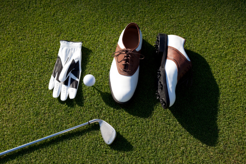 Golf Equipment on green grass