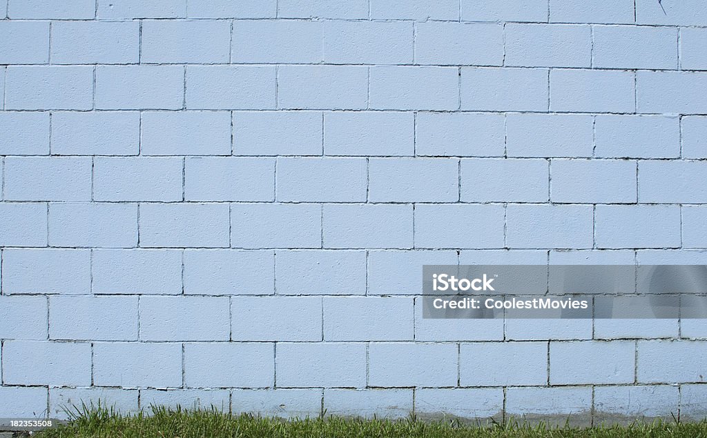 Bloque de fondo de pared, pintado en azul - Foto de stock de Aire libre libre de derechos