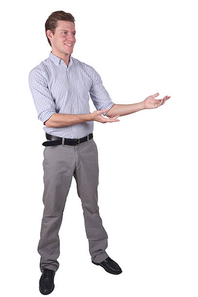 istock Isolated businessman showing 182353838