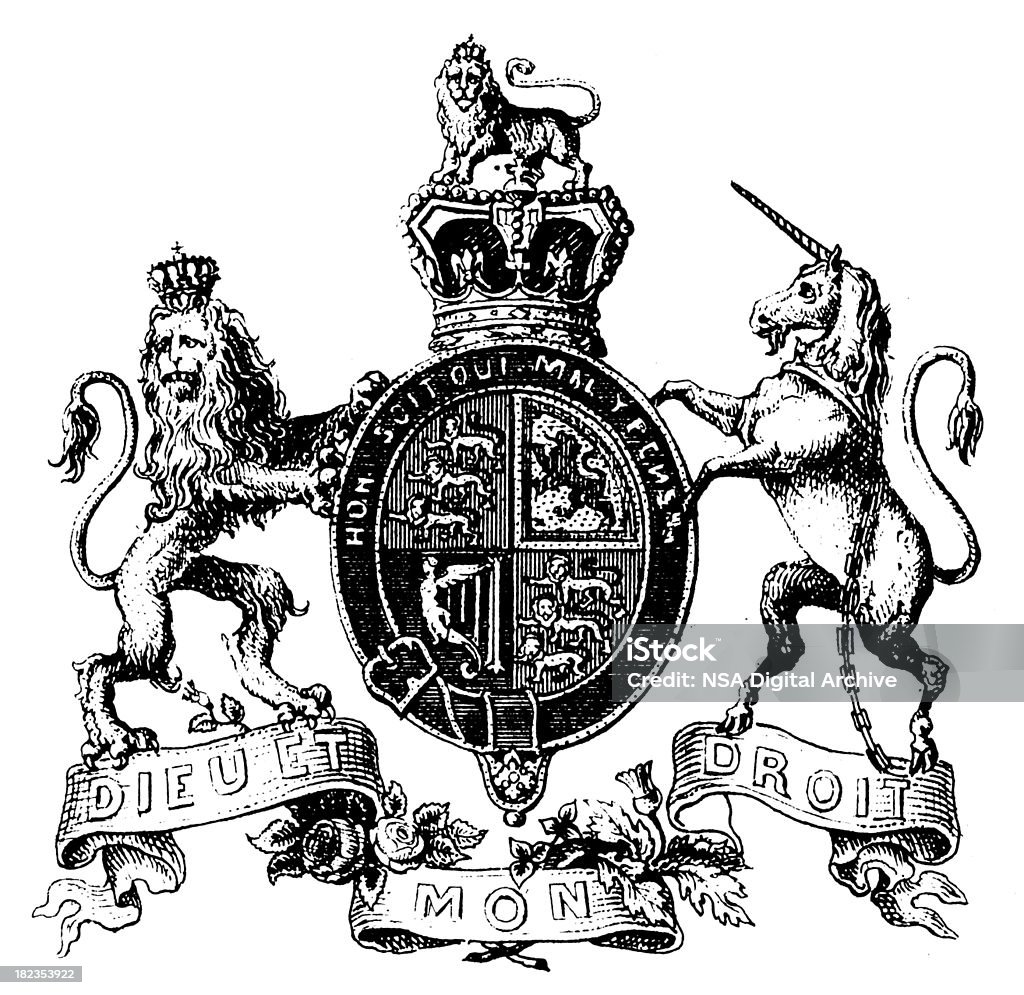 Coat of Arms/Großbritannien - Lizenzfrei Wappen Stock-Illustration