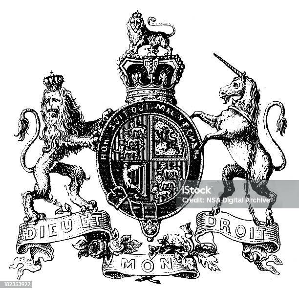 Щит Герба Великобритании — стоковая векторная графика и другие изображения на тему Герб - Герб, Королевство, Символика