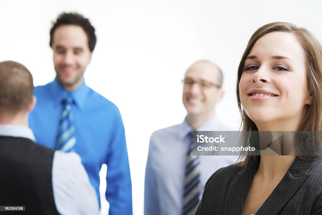 Equipe de negócios-Mulher na frente - Foto de stock de Adulto royalty-free