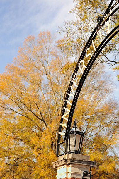 istock University sign in autumn 182354512