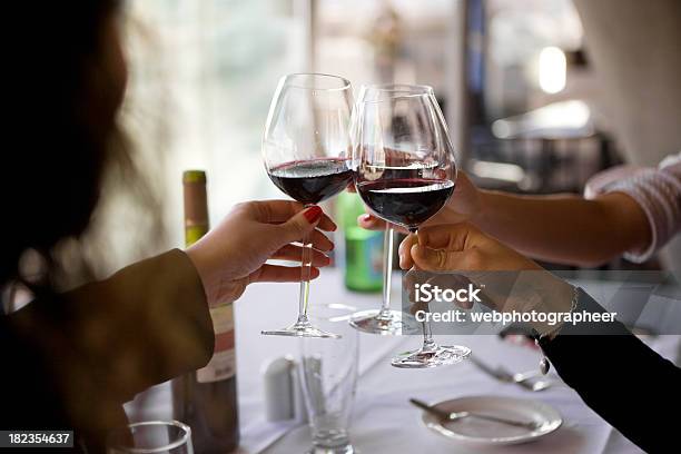 Wine Toast Stock Photo - Download Image Now - Celebratory Toast, Red Wine, Restaurant