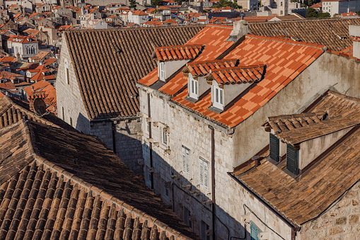 The town of Dubrovnik is known for its red-roofs, churches, and city walls.