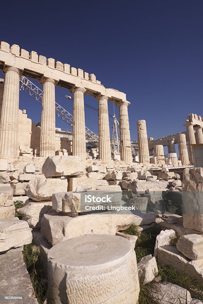 아래에 Panthenon 재구성, 아크로폴리스 애슨스 - 로열티 프리 아테네 스톡 사진