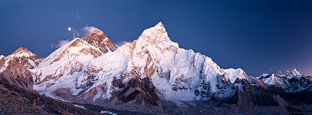 istock Mount Everest, Lhotse, Nuptse and Ama Dablam panoramic view 182355643