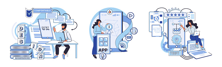 Application Testing Metaphor Vector Software Testing Gatekeeper ...