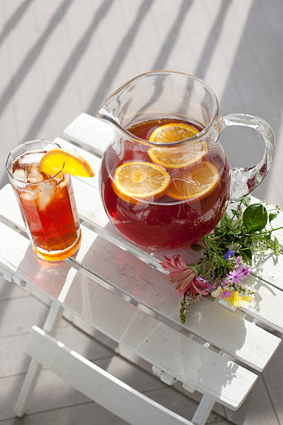 istock Pitcher and glass of iced tea 182355874