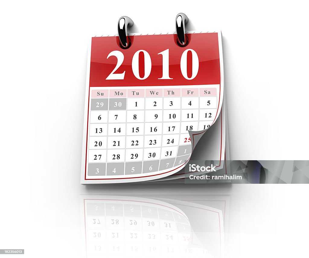 Calendario - Foto de stock de 2010 libre de derechos