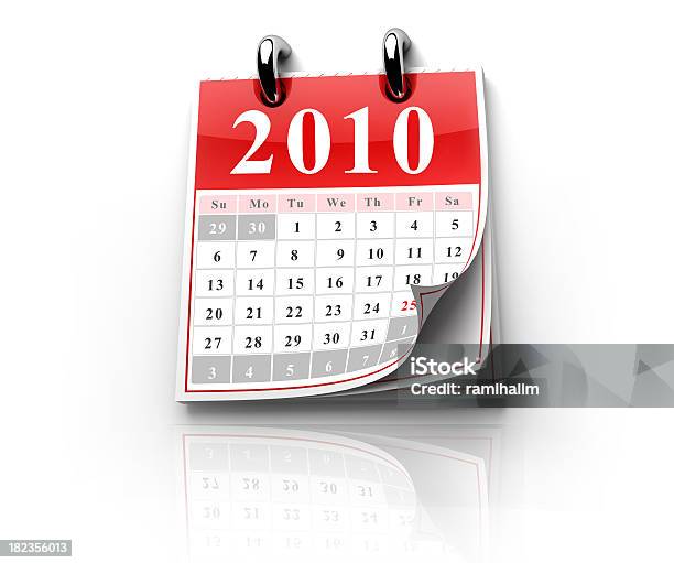 Calendario Foto de stock y más banco de imágenes de 2010 - 2010, Acurrucado, Artículo de papelería