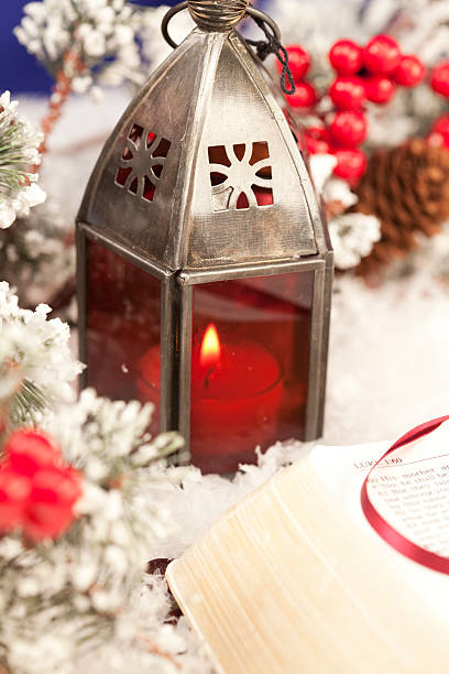 istock Christmas Lantern with Bible Series 182356557