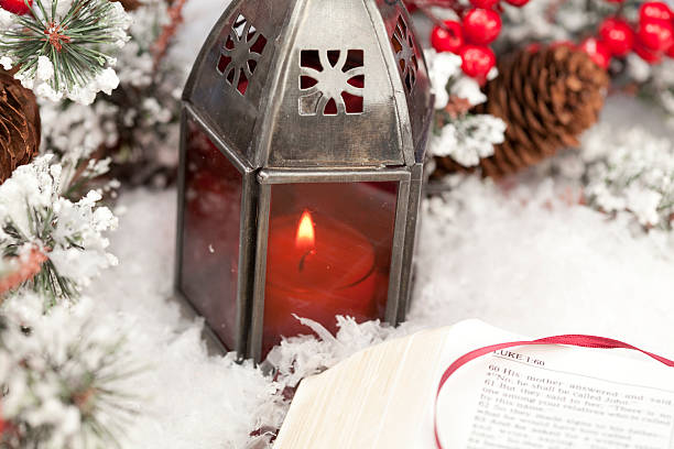 istock Christmas Lantern with Bible Series 182356566
