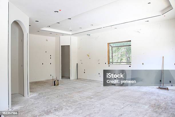 Quarto Vazio Em Remodel - Fotografias de stock e mais imagens de Obra - Obra, Indústria de construção, Parede