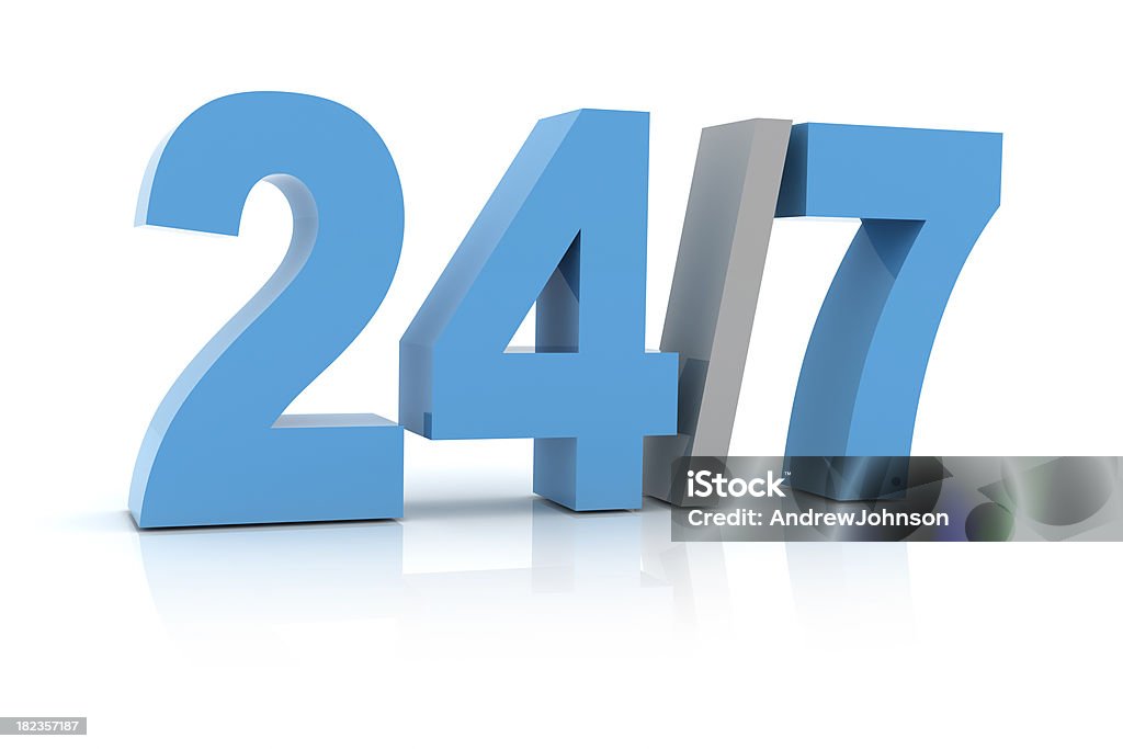 24 Hours 7 Days a Week See more deadline clock concepts here: 24-7 Stock Photo