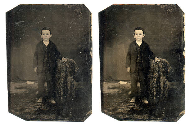 Victorian Young Boy - Old Tintype Photograph