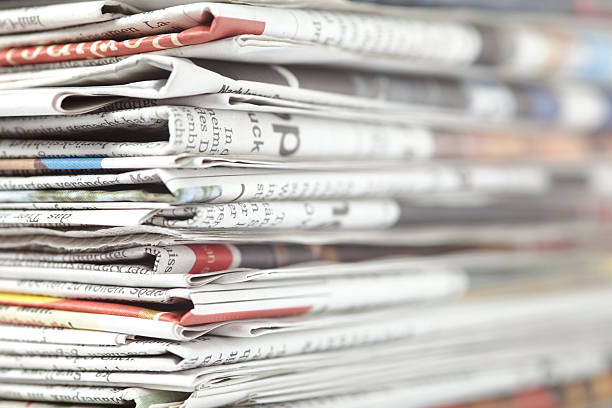 istock Close-up of a stack of newspapers 182357477
