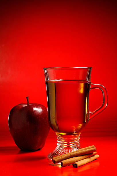 Warm mug of cidar stock photo