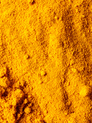 Turmeric background. Copy space