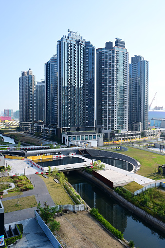 View of modern Residential building in Kai Tak, Kowloon, Hong Kong - 11/23/2023 15:14:40 +0000.
