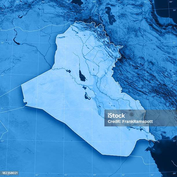 Photo libre de droit de Irak Carte Topographique banque d'images et plus d'images libres de droit de Irak - Irak, Carte, Le Tigre